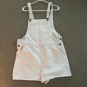 Madewell denim short overalls